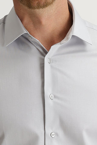  Orta Gri Uzun Kol Slim Fit Dar Kesim Non Iron Gömlek