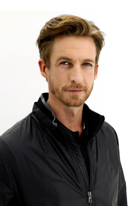 Black Ribbed Seasonal Jacket