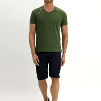 Dark Navy Slim Fit Bermuda Shorts