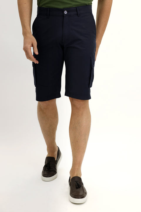 Dark Navy Slim Fit Bermuda Shorts