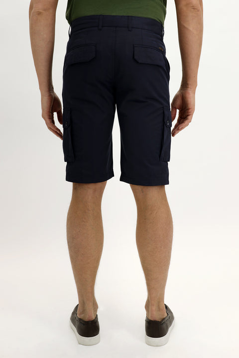Dark Navy Slim Fit Bermuda Shorts