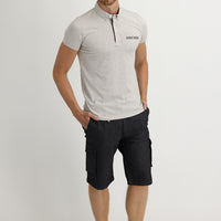 Siyah Relaxed Fit Rahat Kesim Bermuda Şort