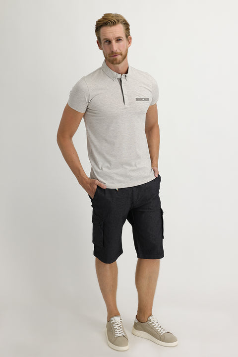 Siyah Relaxed Fit Rahat Kesim Bermuda Şort