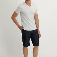 Dark Blue Relaxed Fit Bermuda Shorts