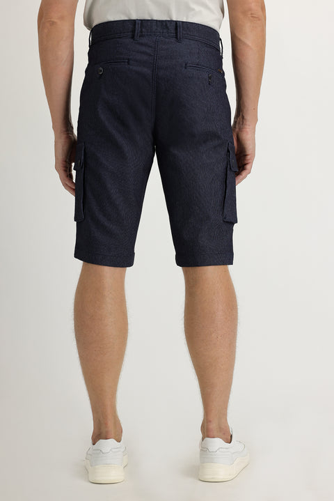 Dark Blue Relaxed Fit Bermuda Shorts