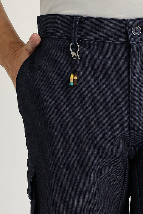 Dark Blue Relaxed Fit Bermuda Shorts