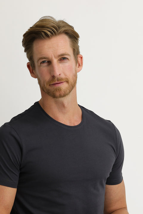 Marengo Crew Neck Slim Fit Narrow Cut Cotton T-Shirt