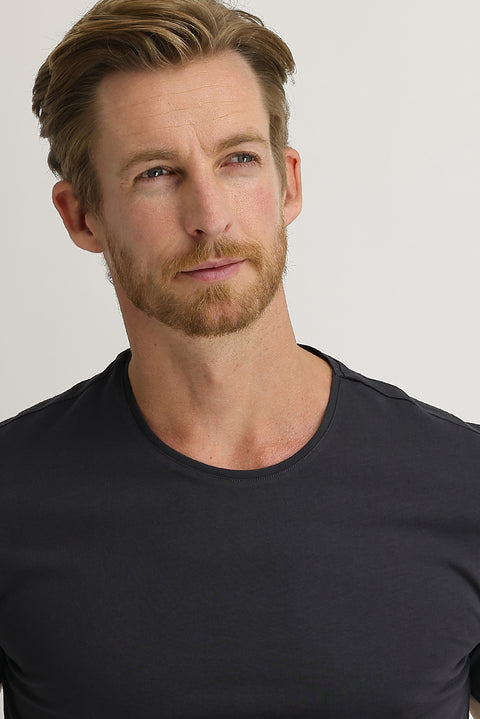 Marengo Crew Neck Slim Fit Narrow Cut Cotton T-Shirt