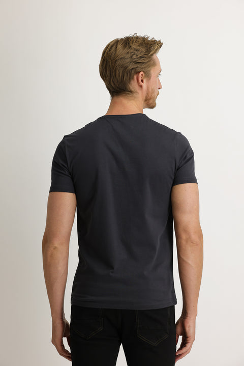 Marengo Crew Neck Slim Fit Narrow Cut Cotton T-Shirt