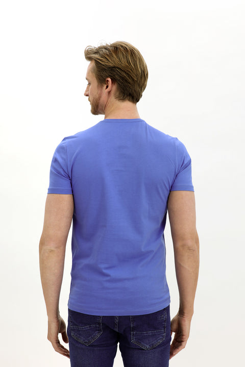 Dark Aviator Crew Neck Slim Fit Narrow Cut Cotton T-Shirt