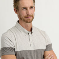 Dark Brown Polo Collar Regular Fit Patterned T-shirt