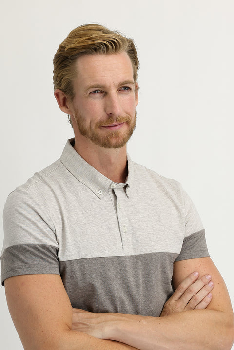 Dark Brown Polo Collar Regular Fit Patterned T-shirt