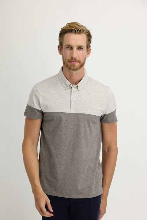 Dark Brown Polo Collar Regular Fit Patterned T-shirt