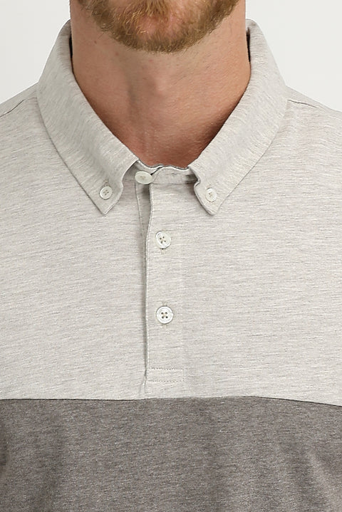 Dark Brown Polo Collar Regular Fit Patterned T-shirt
