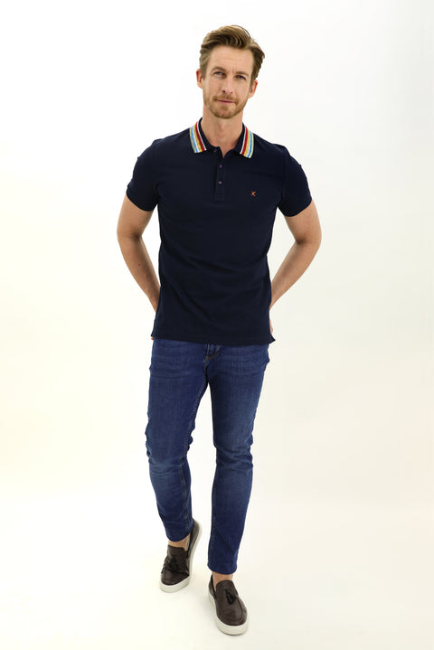 Dark Navy Plus Size Polo Shirt