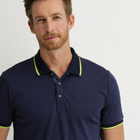 Medium Navy Polo Collar Regular Fit T-shirt