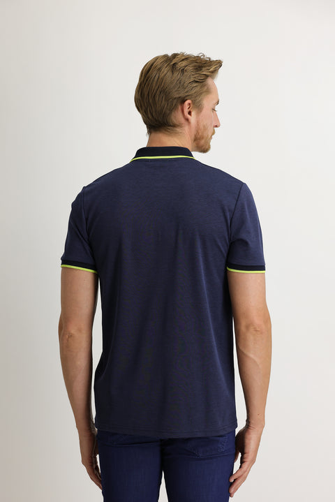 Medium Navy Polo Collar Regular Fit T-shirt