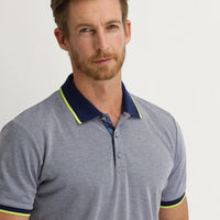Dark Blue Polo Collar Regular Fit T-shirt