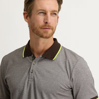 Medium Brown Polo Collar Regular Fit T-shirt