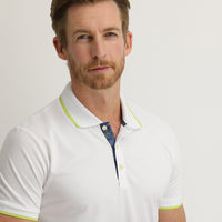 White Polo Collar Regular Fit Cotton T-shirt