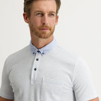 Light Blue Polo Collar Regular Fit T-shirt