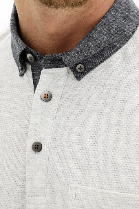 Light Anthracite Polo Collar Regular Fit T-shirt