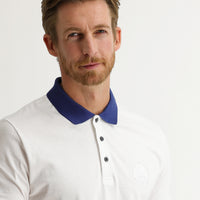 White Polo Collar Slim Fit T-shirt