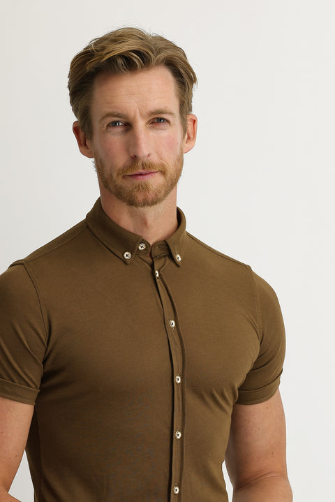 Tan Polo Collar Shirt T-shirt