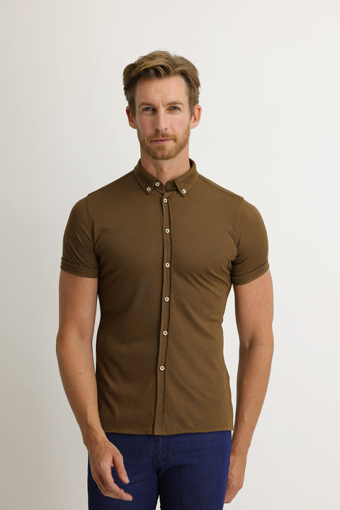 Tan Polo Collar Shirt T-shirt
