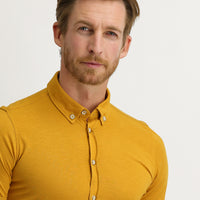Mustard Polo Collar Shirt T-shirt
