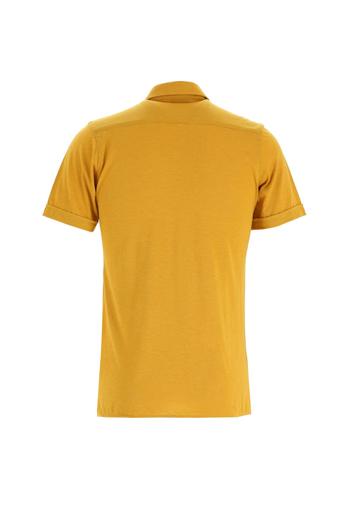 Mustard Polo Collar Shirt T-shirt