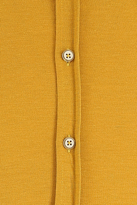 Mustard Polo Collar Shirt T-shirt