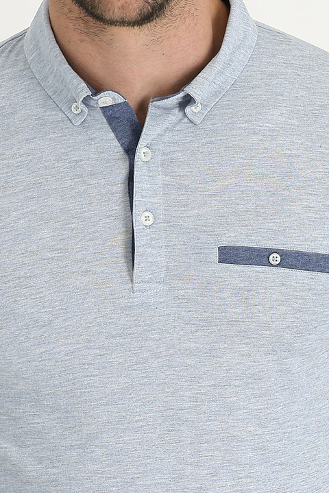Light Blue Polo Shirt Slim Fit