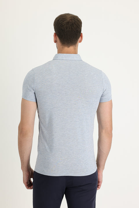 Light Blue Polo Shirt Slim Fit