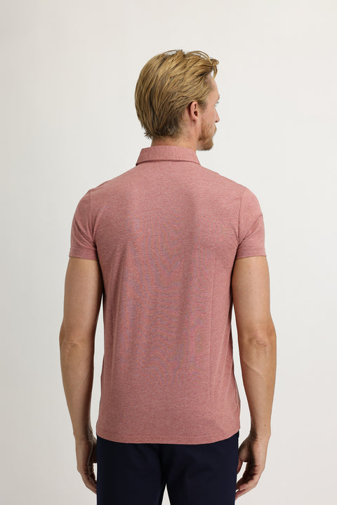Light Burgundy Polo Collar Slim Fit T-shirt