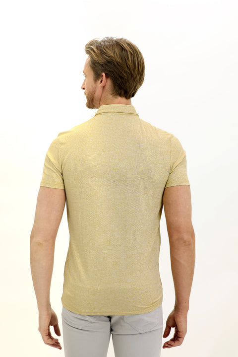 Mustard Yellow Polo Collar Slim Fit T-Shirt
