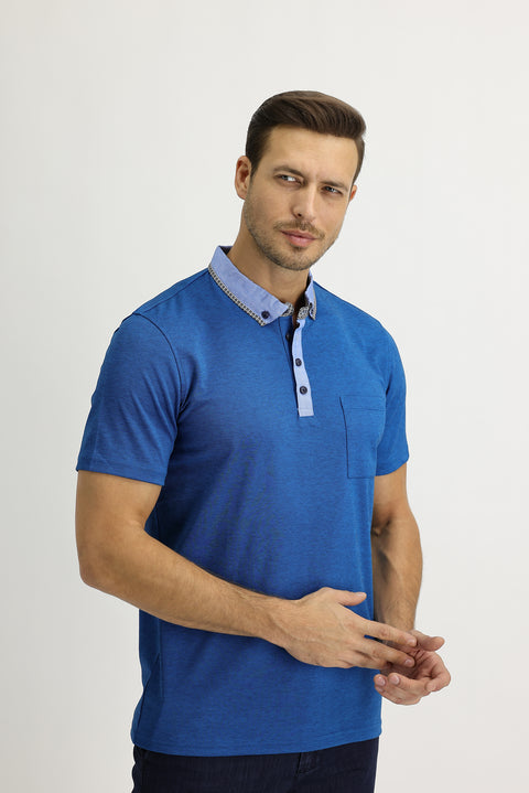 Dark Aviator Pocket Polo Collar Slim Fit Narrow Cut T-Shirt