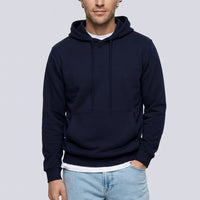Orta Lacivert Regular Fit Kapüşonlu Pamuklu Sweatshirt