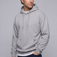 Light Grey Melange Hooded Oversize Cotton Sweatshirt