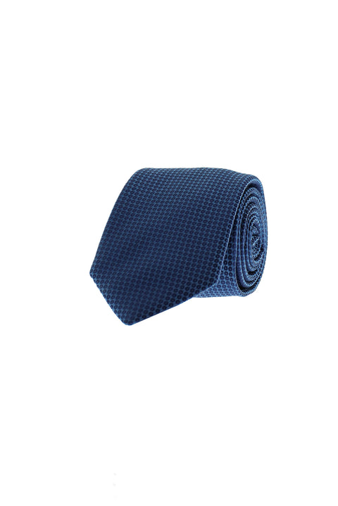 Dark Blue Patterned Tie