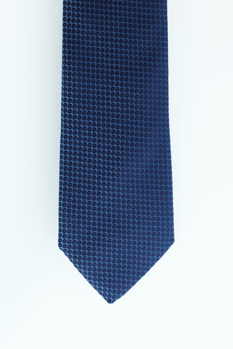 Dark Blue Patterned Tie