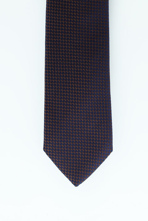 Medium Brown Patterned Tie