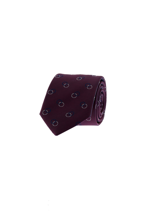 Dark Burgundy Patterned Tie