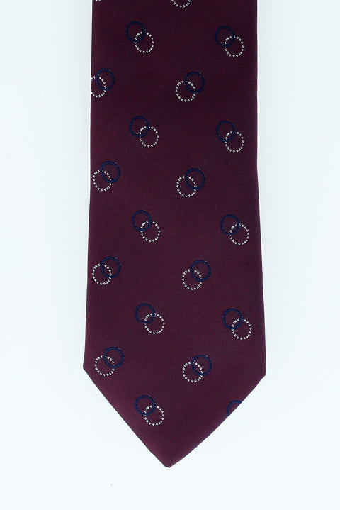 Dark Burgundy Patterned Tie