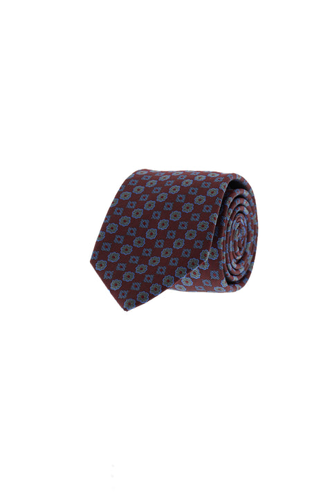 Dark Burgundy Patterned Tie