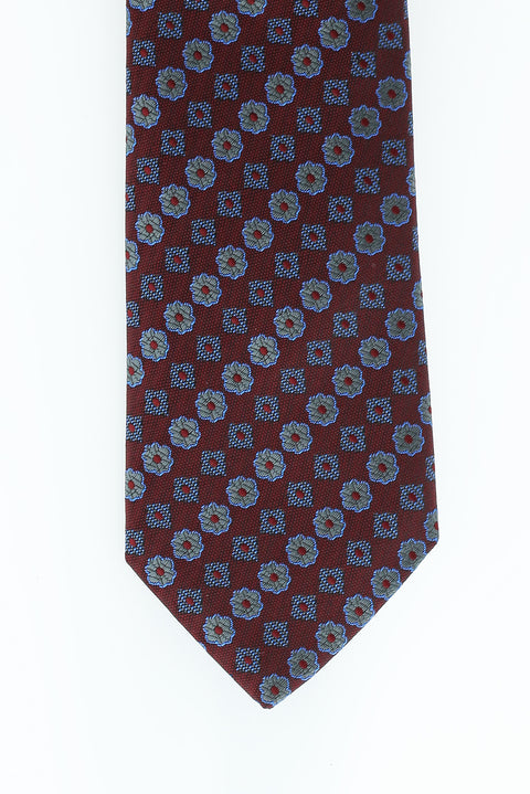 Dark Burgundy Patterned Tie