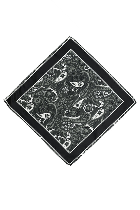 Light Black Patterned Handkerchief