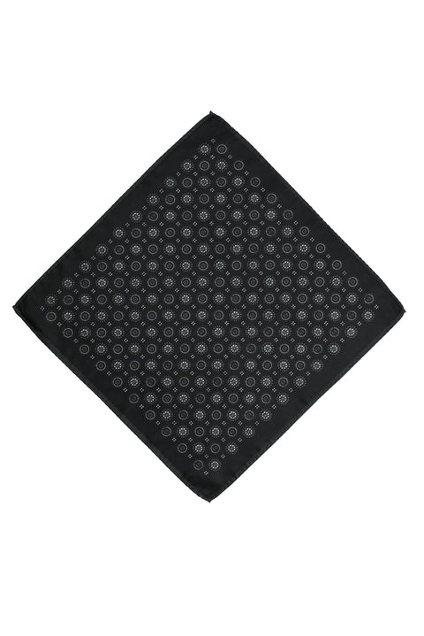 Black Patterned Handkerchief