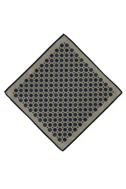 Light Khaki Patterned Handkerchief