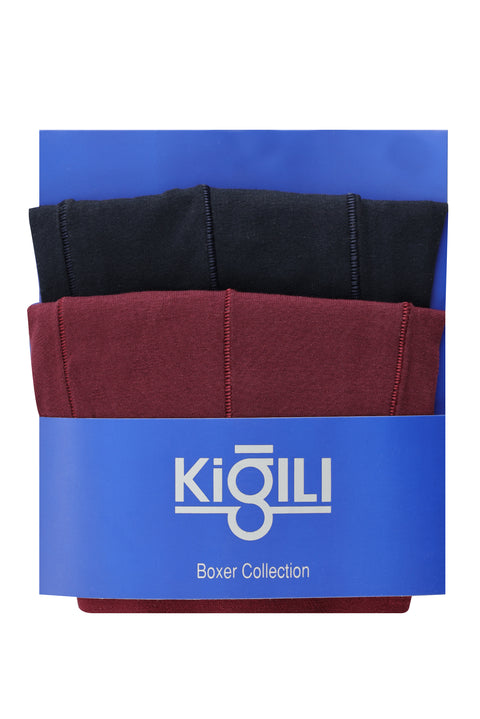 Medium Navy Blue 2-Pack Cotton Supreme Boxer Shorts Set